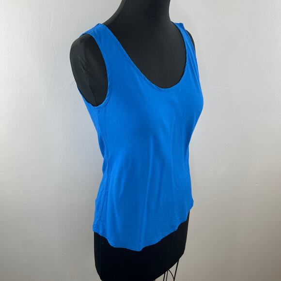 JAMS WORLD 50 Years Bahama Blue Solid Tank Top Crushed Rayon W655SL Hawaii XS - Picture 2 of 7